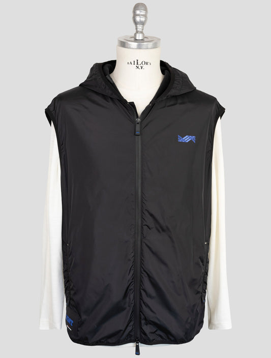 Kiton Knt Black Pa Coat Gilet
