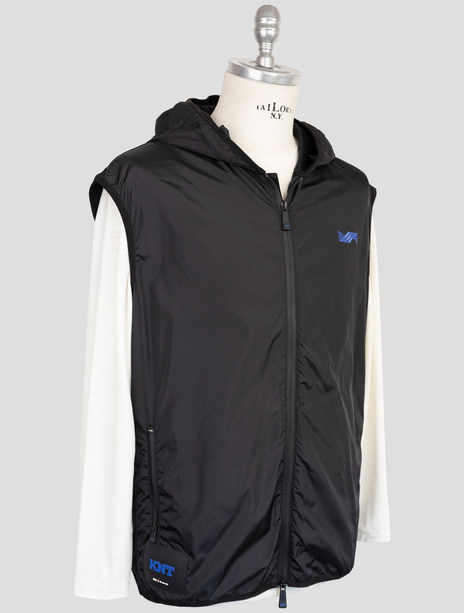 Kiton Knt Black Pa Coat Gilet