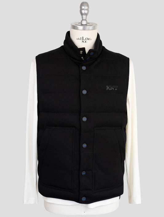 Kiton Knt Black Viscose Pa Ea Coat Gilet