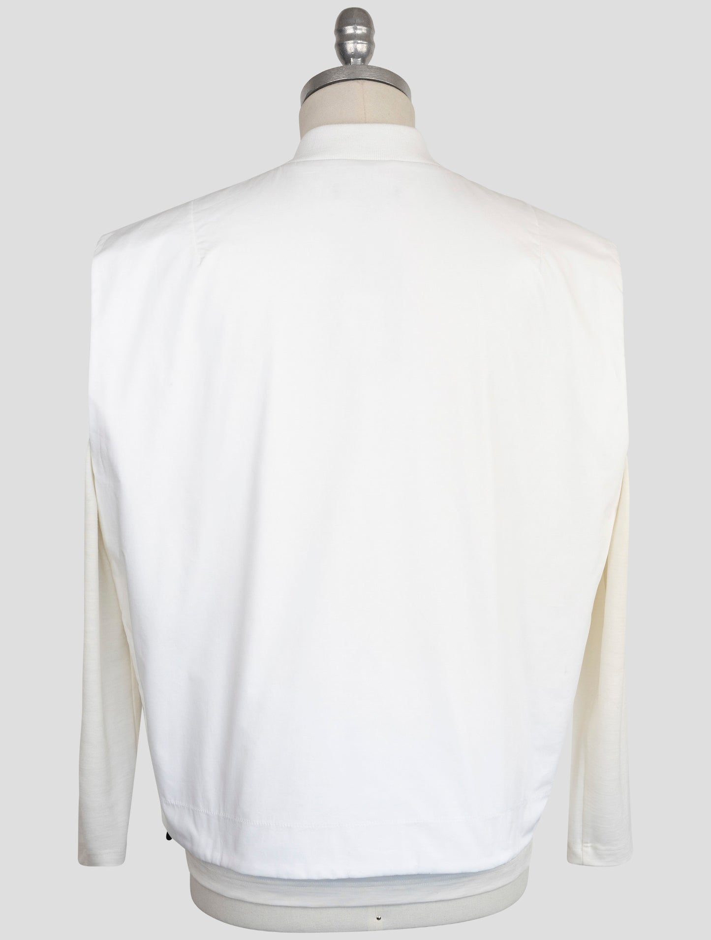 Kiton Knt White Cotton Coat Gilet