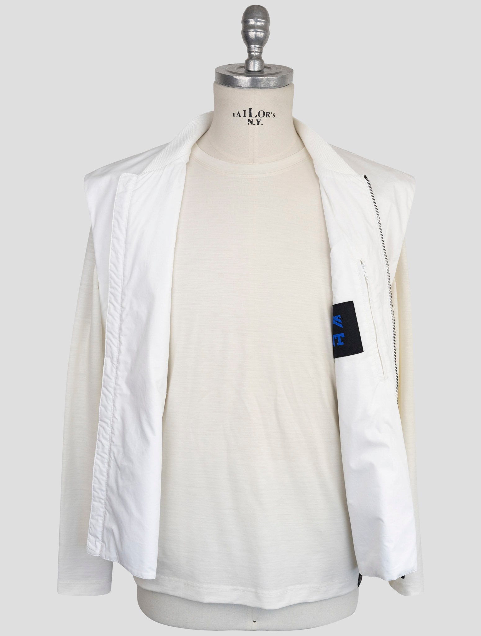 Kiton Knt White Cotton Coat Gilet