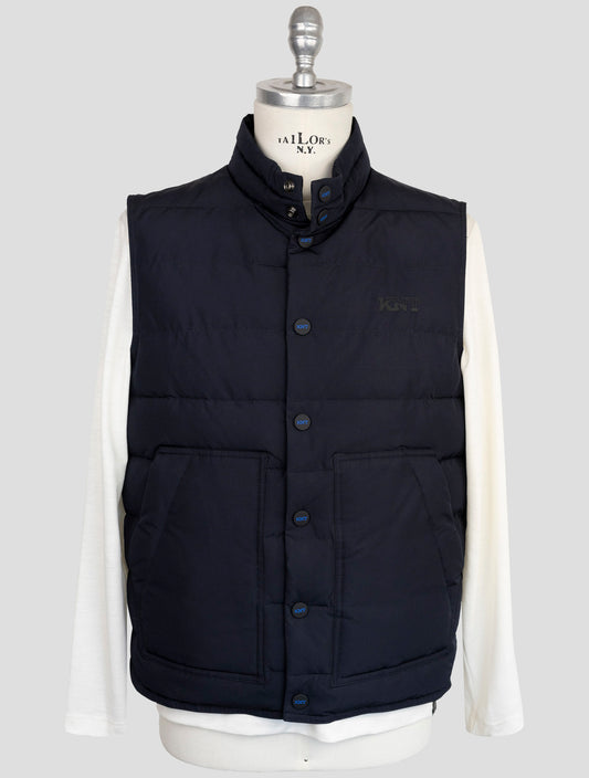 Kiton Knt Blue Pl Coat Gilet