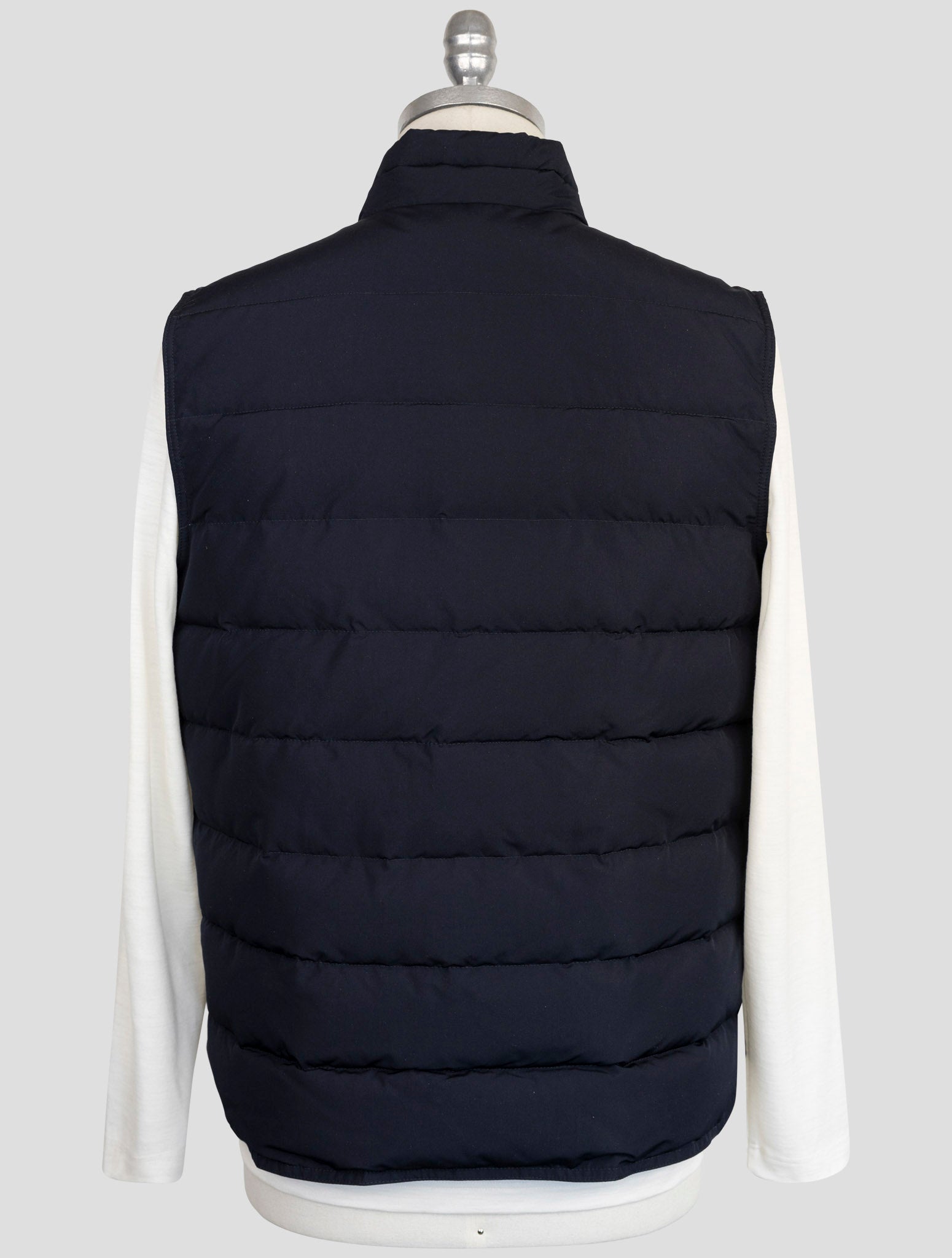 Kiton Knt Blue Pl Coat Gilet