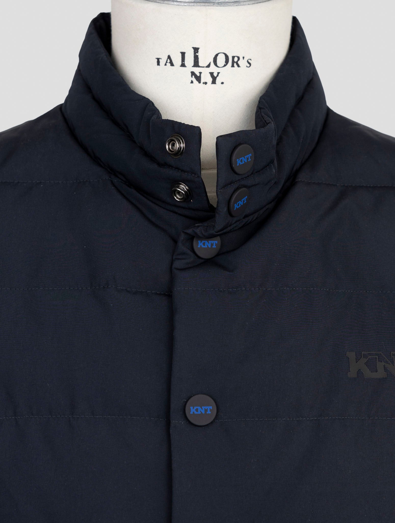 Kiton Knt Blue Pl Coat Gilet