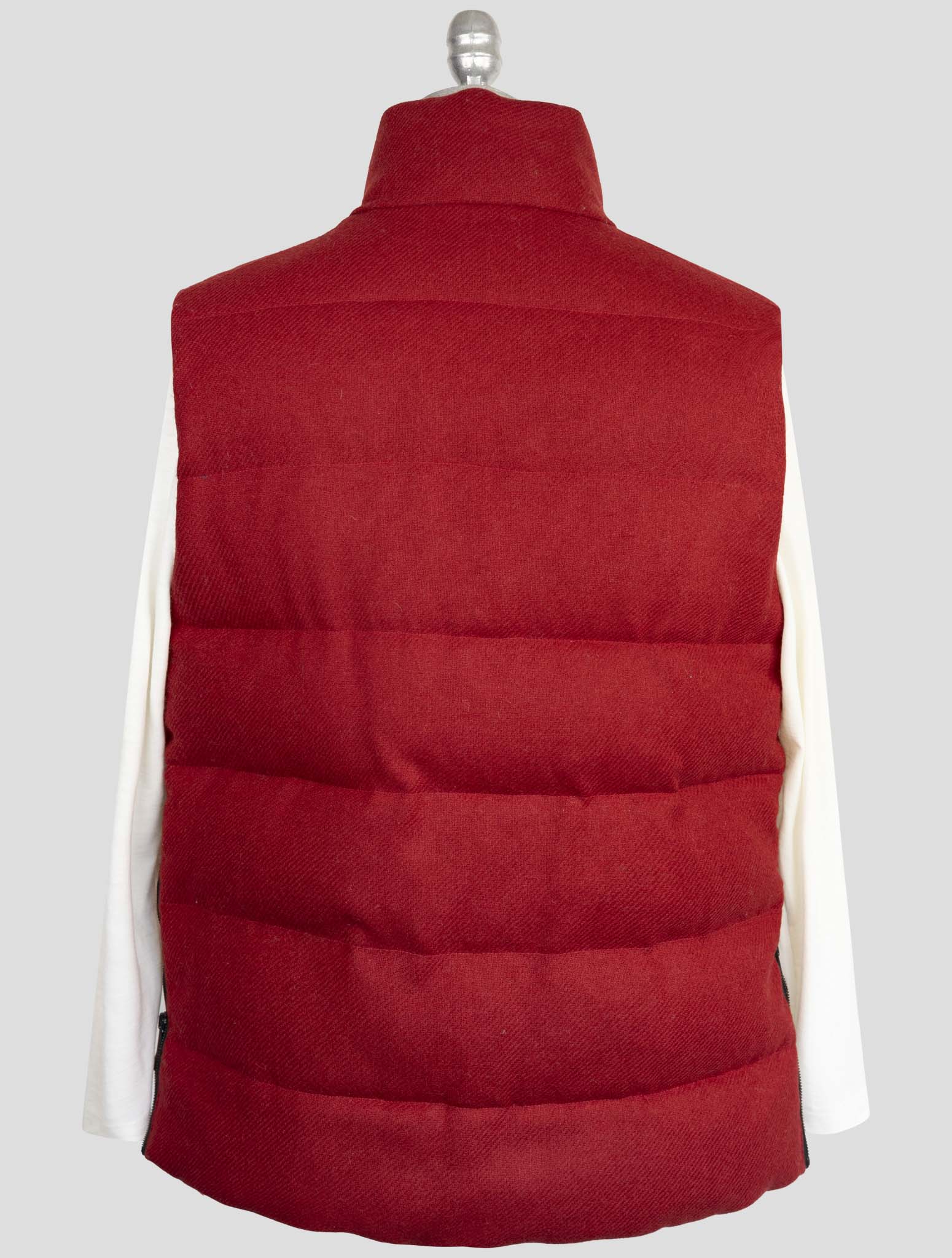 Kiton Knt Blue Virgin Wool Coat Gilet
