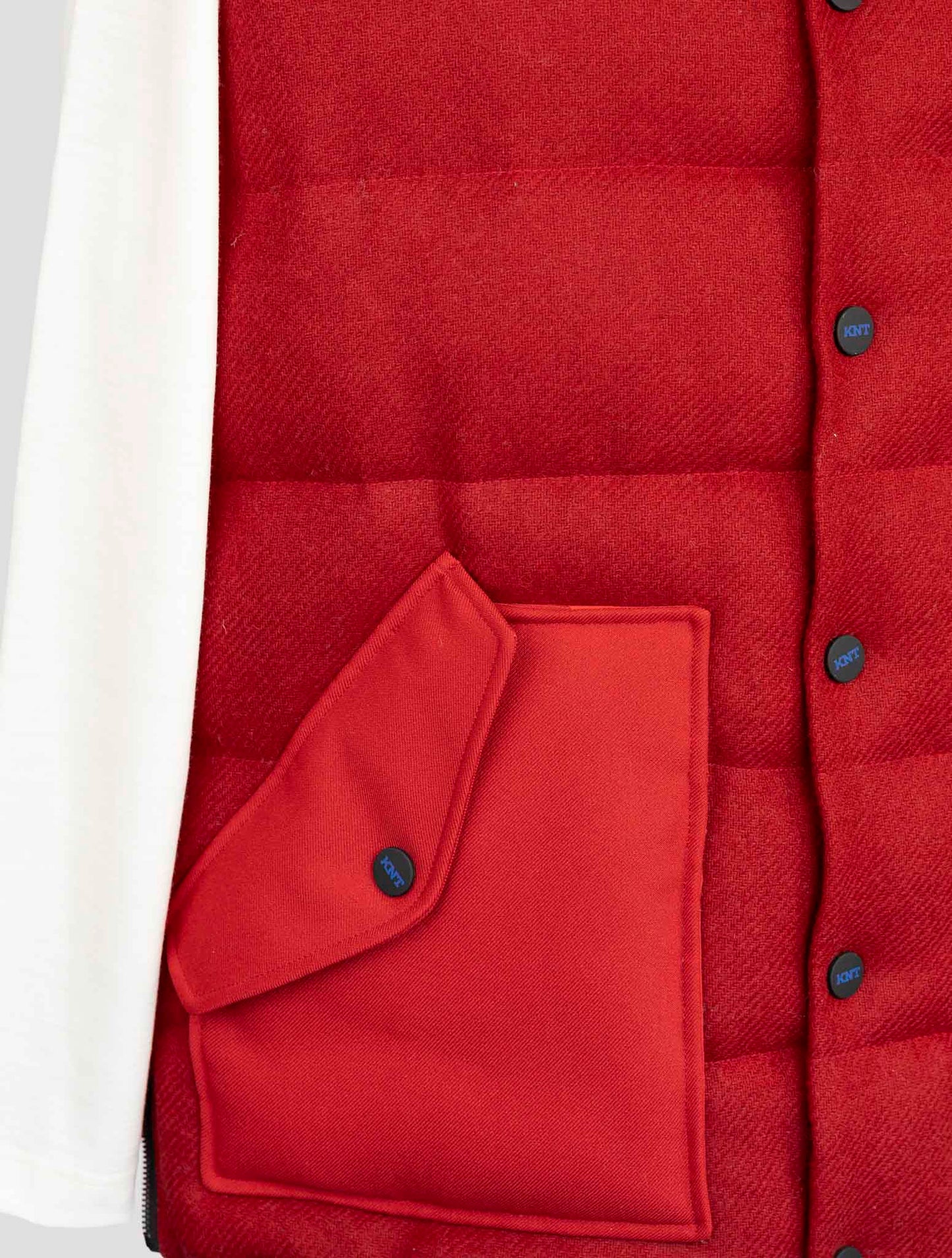 Kiton Knt Blue Virgin Wool Coat Gilet