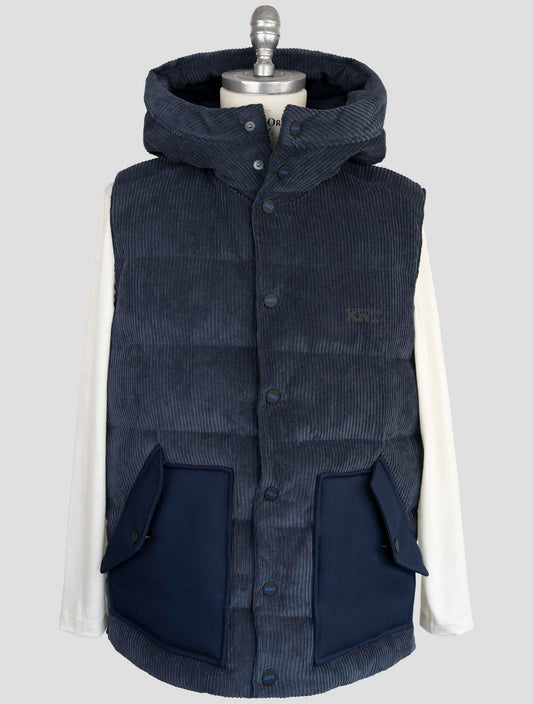 Kiton Knt Dark Blue Pl Pa Ea Coat Gilet