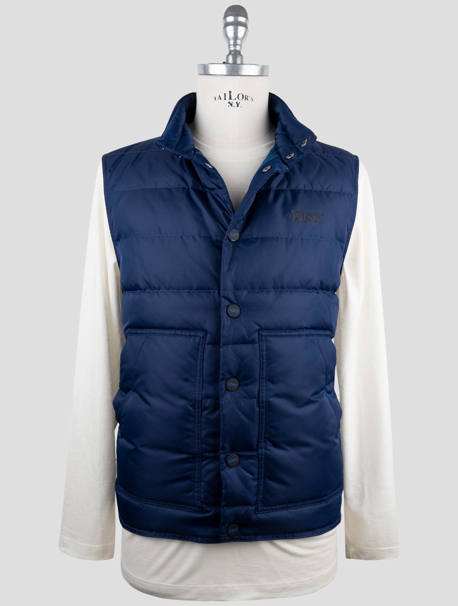 Kiton Knt Blue Pa Coat Gilet