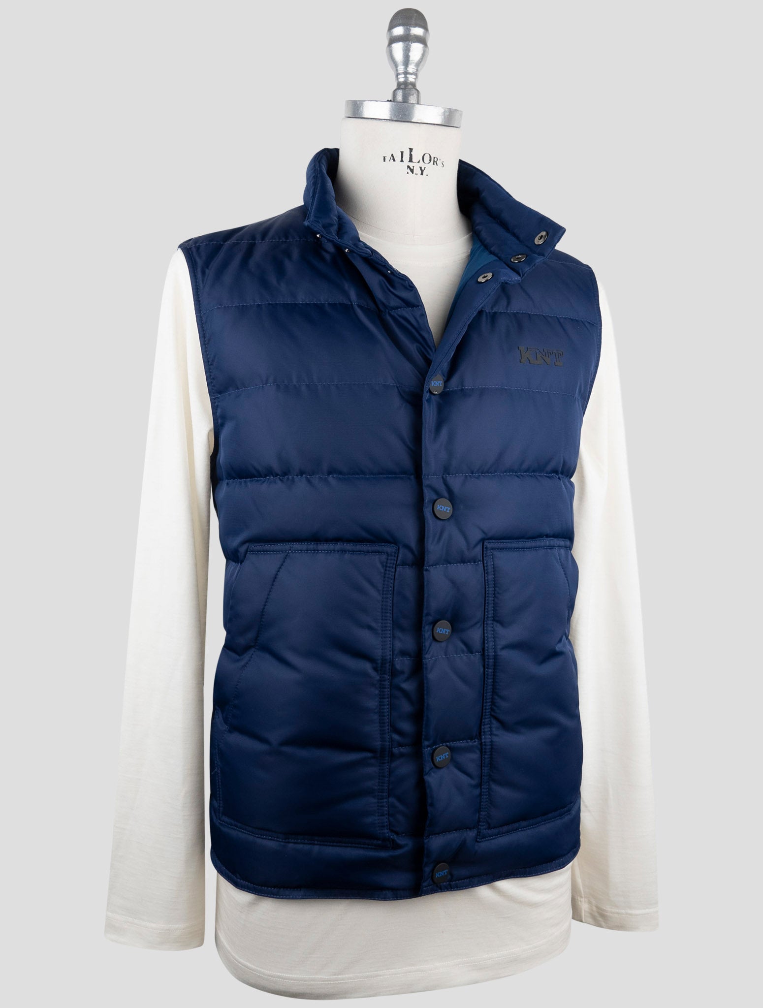 Kiton Knt Blue Pa Coat Gilet