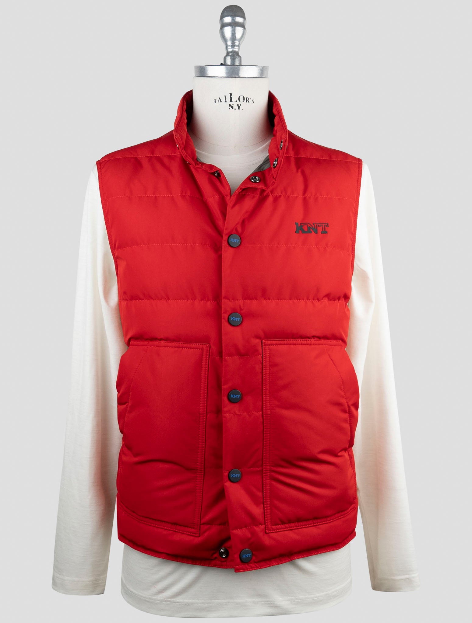 Kiton Knt Red Pl Coat Gilet