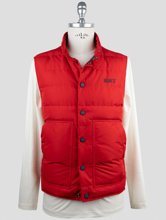 Kiton Knt Red Pl Coat Gilet