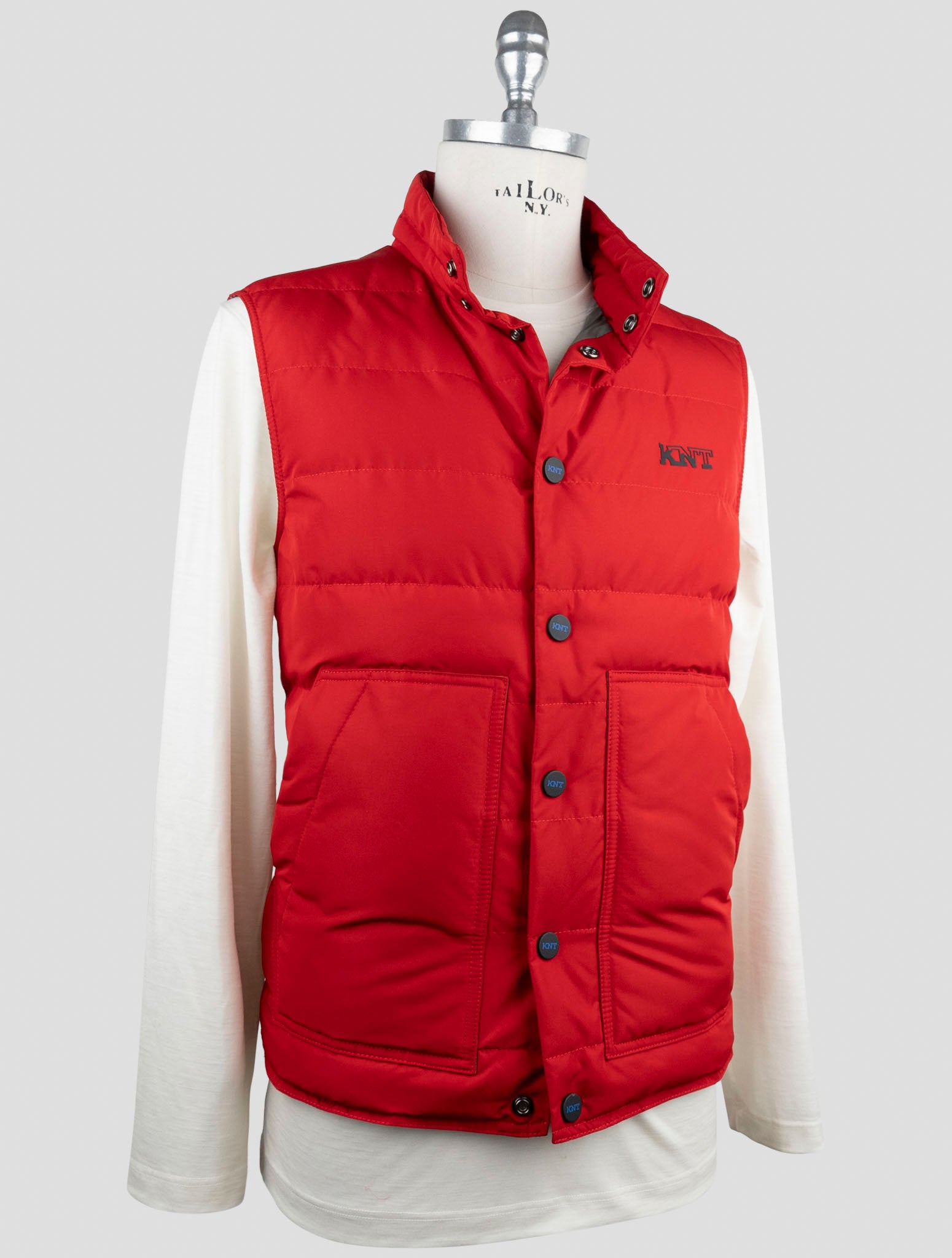 Kiton Knt Red Pl Coat Gilet