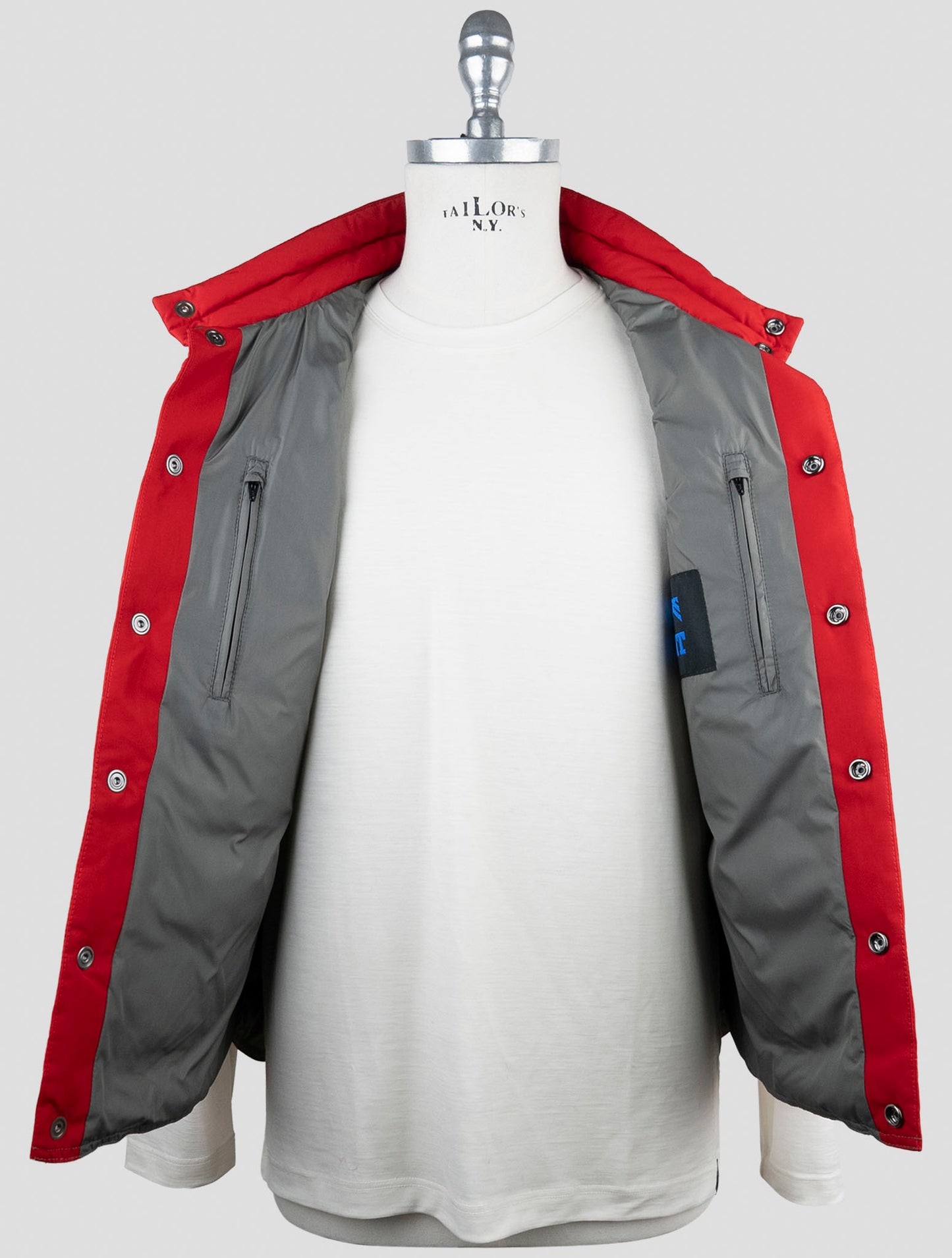 Kiton Knt Red Pl Coat Gilet