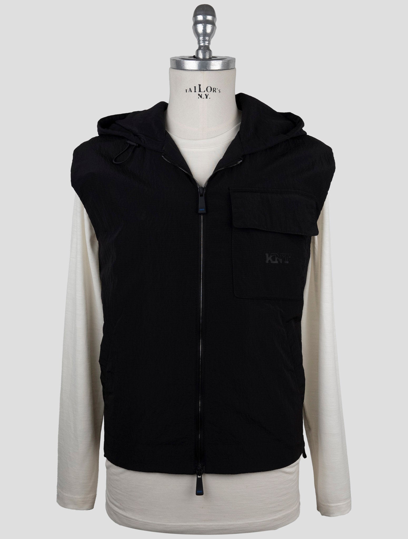 Kiton Knt Black Pa Coat Gilet