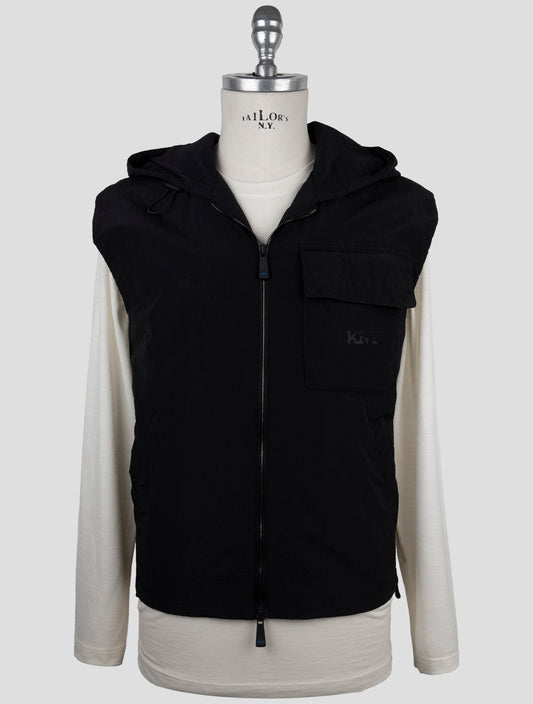 Kiton Knt Black Pa Coat Gilet