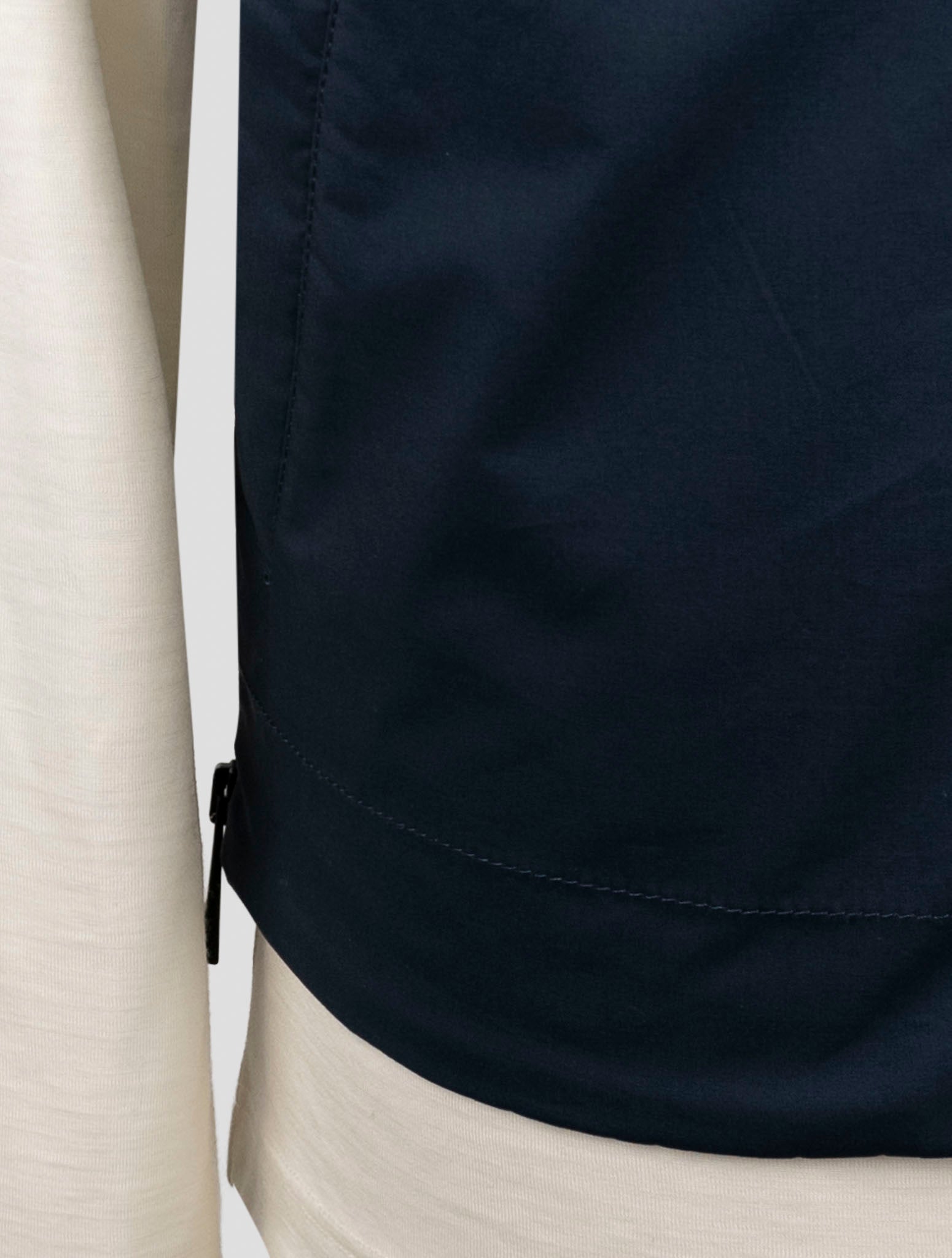 Kiton Knt Blue Cotton Coat Gilet
