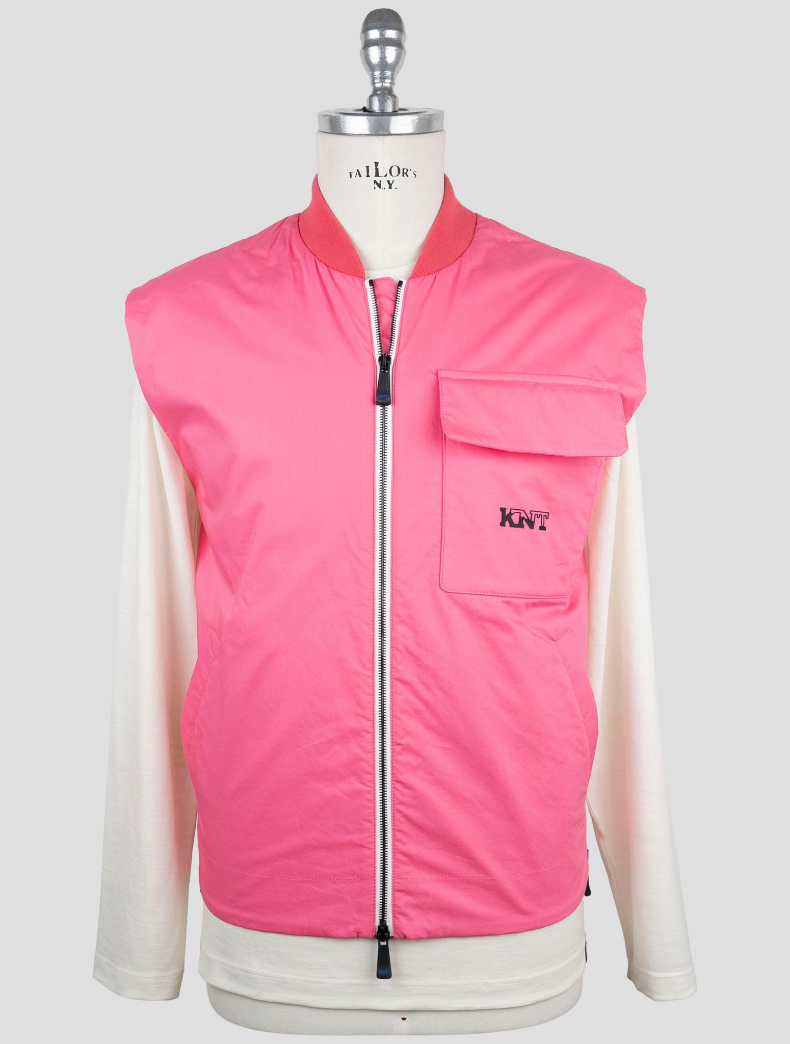 Kiton Knt Pink Cotton Coat Gilet