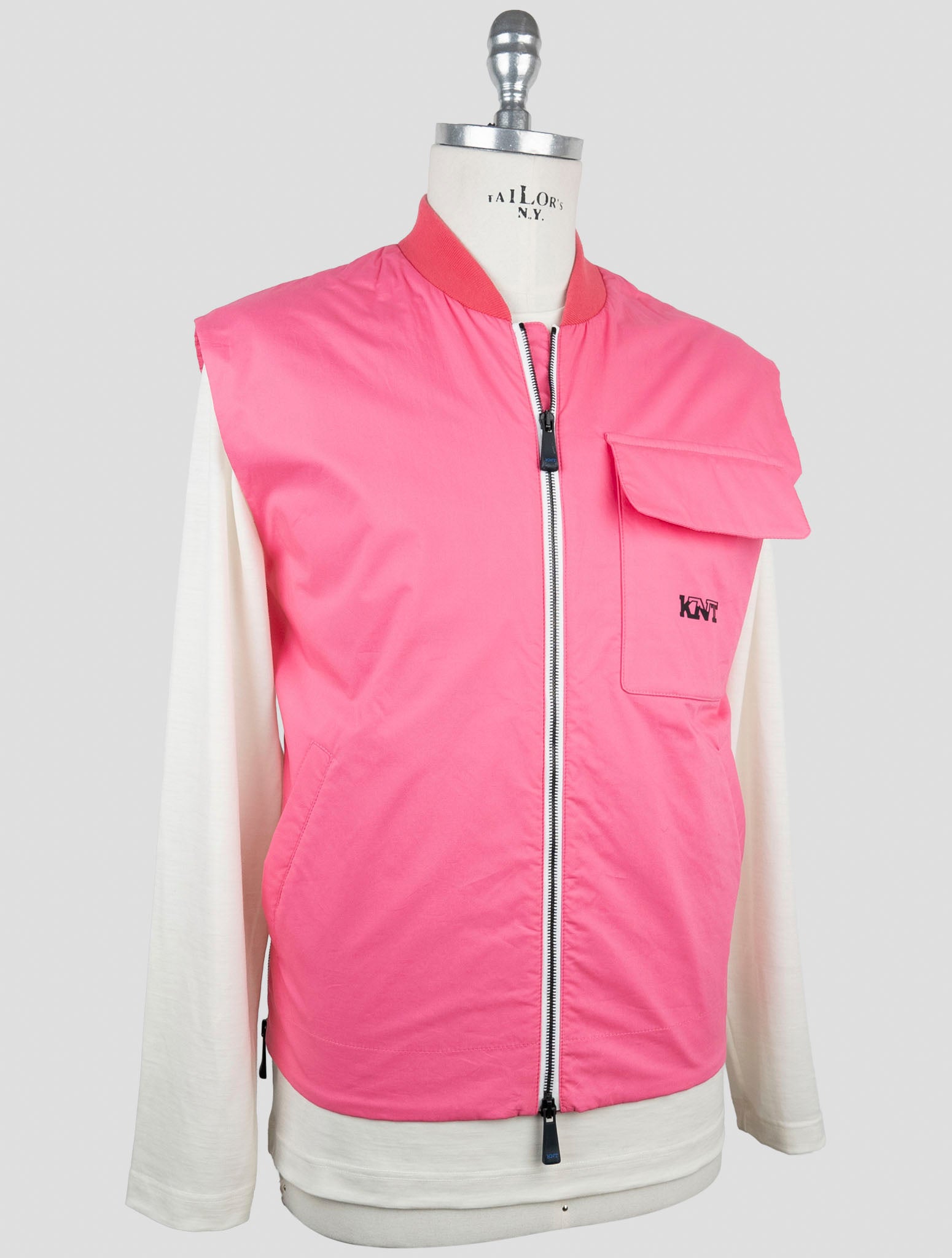 Kiton Knt Pink Cotton Coat Gilet