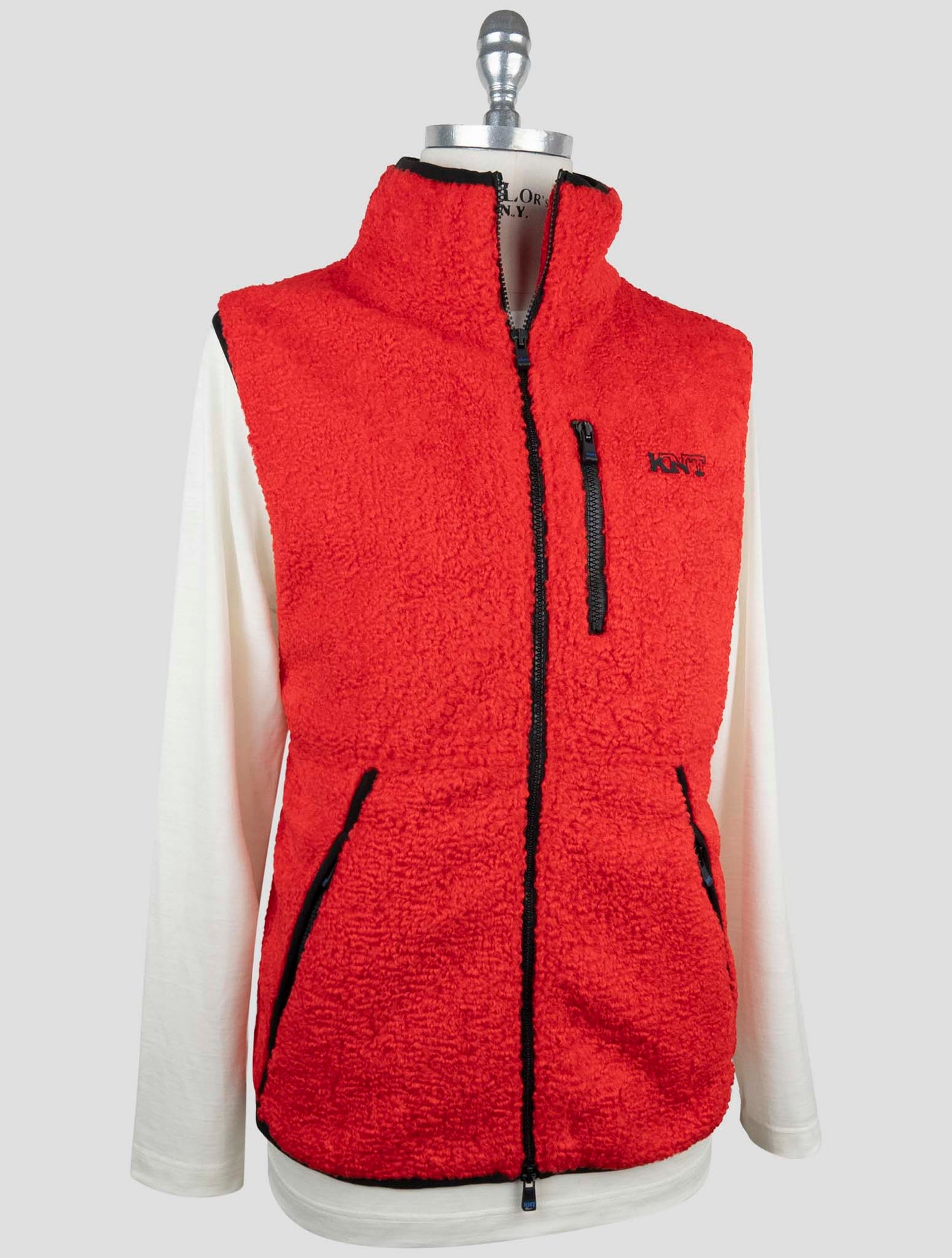 Kiton Knt Red Pl Coat Gilet