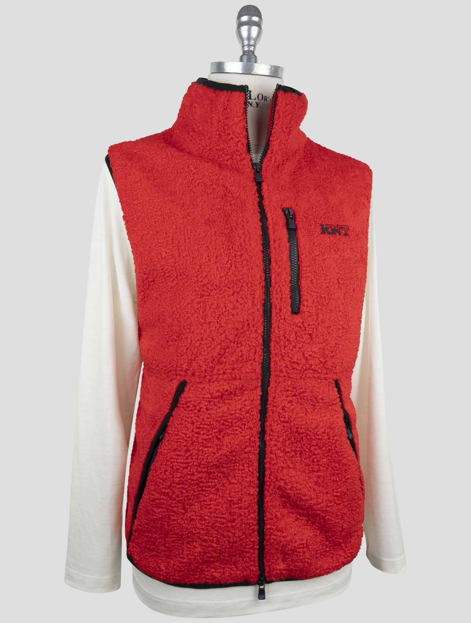 Kiton Knt Red Pl Coat Gilet
