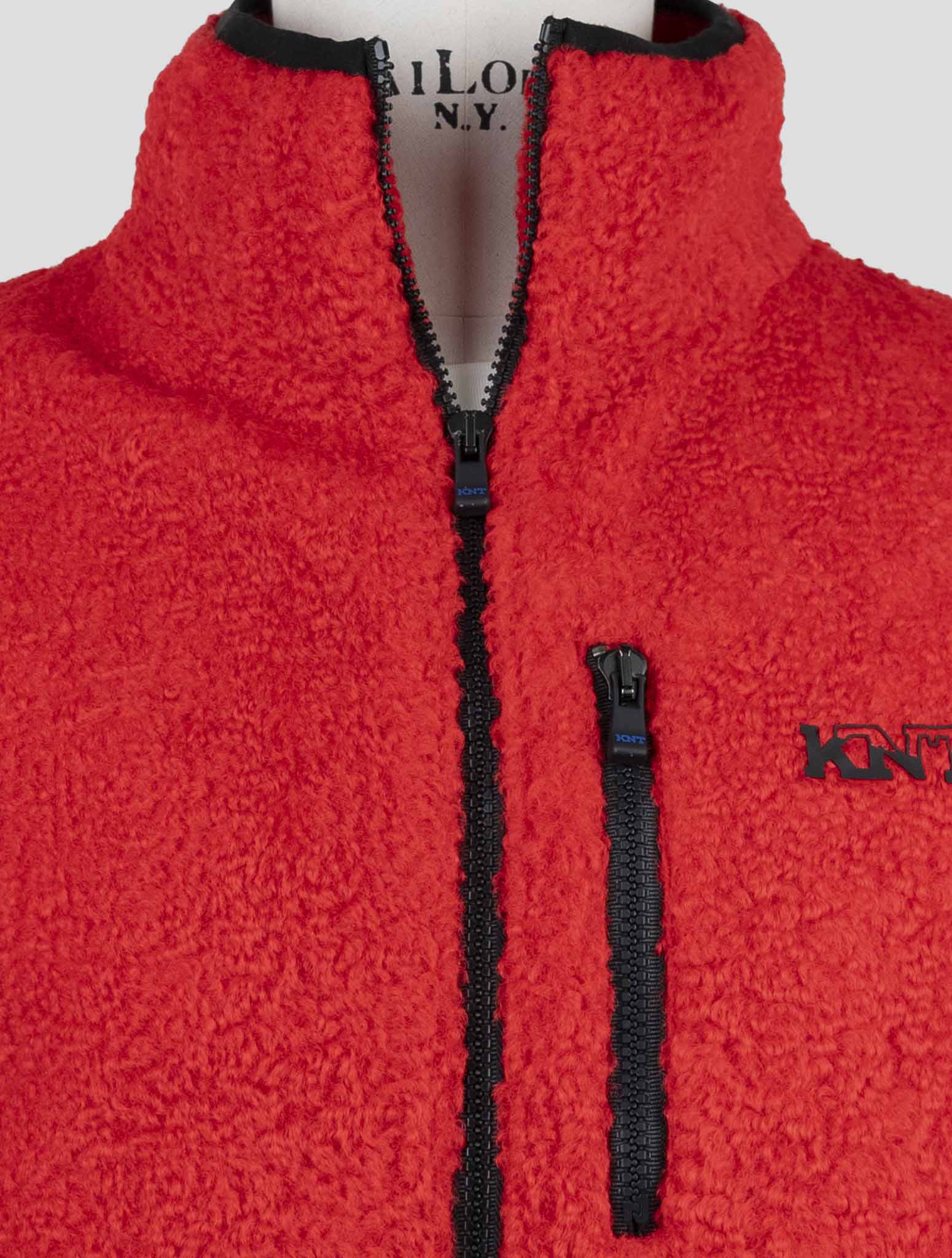 Kiton Knt Red Pl Coat Gilet