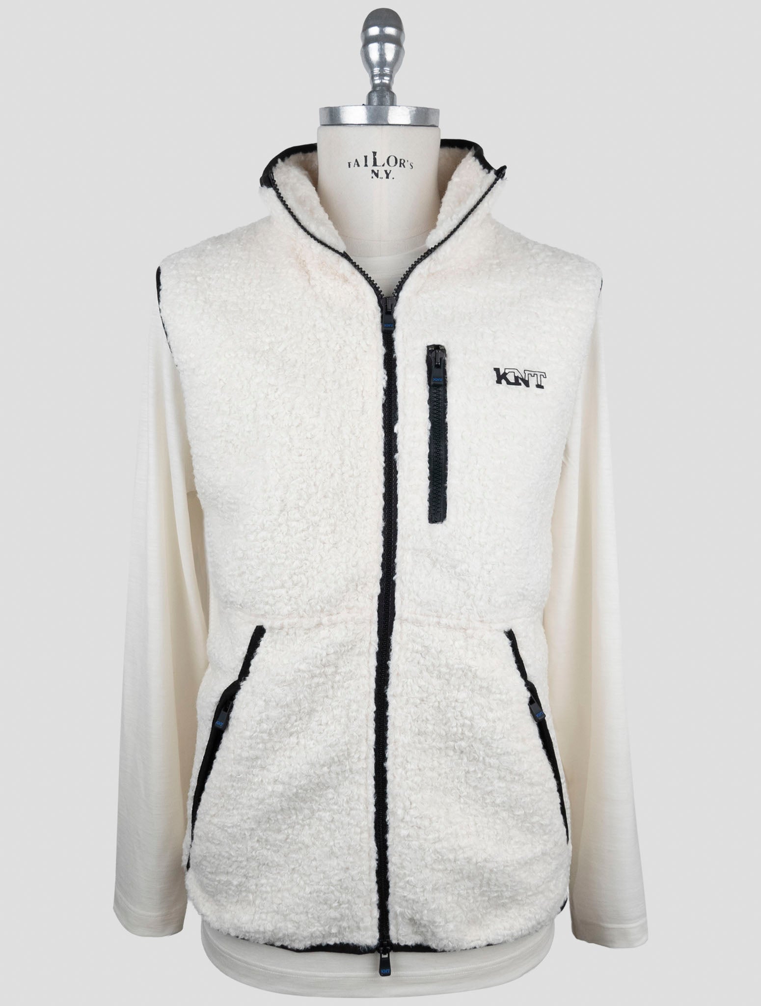 Kiton Knt White Pl Coat Gilet
