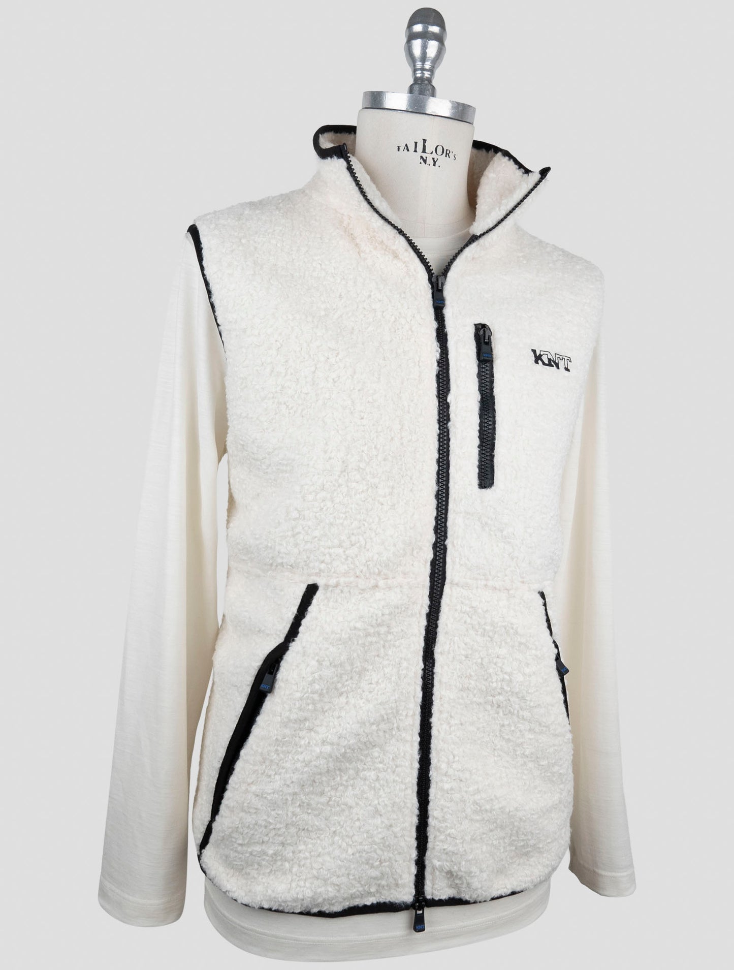 Kiton Knt White Pl Coat Gilet