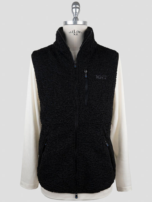 Kiton Knt Black Pl Coat Gilet