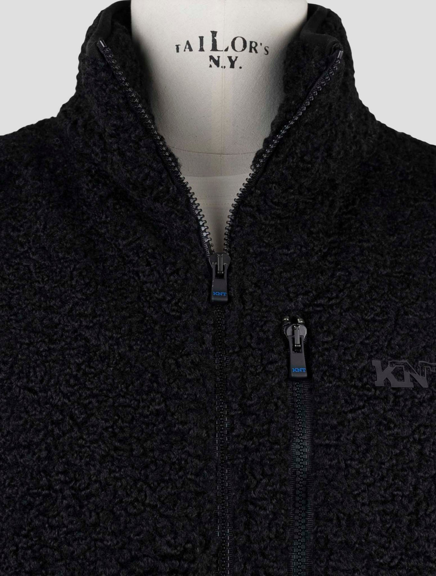 Kiton Knt Black Pl Coat Gilet