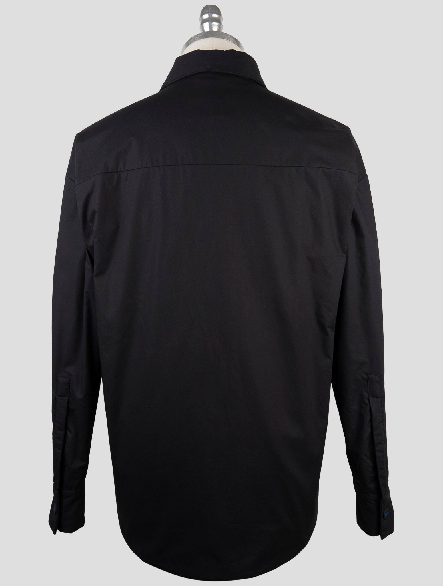 Kiton Knt Black Cotton Coat