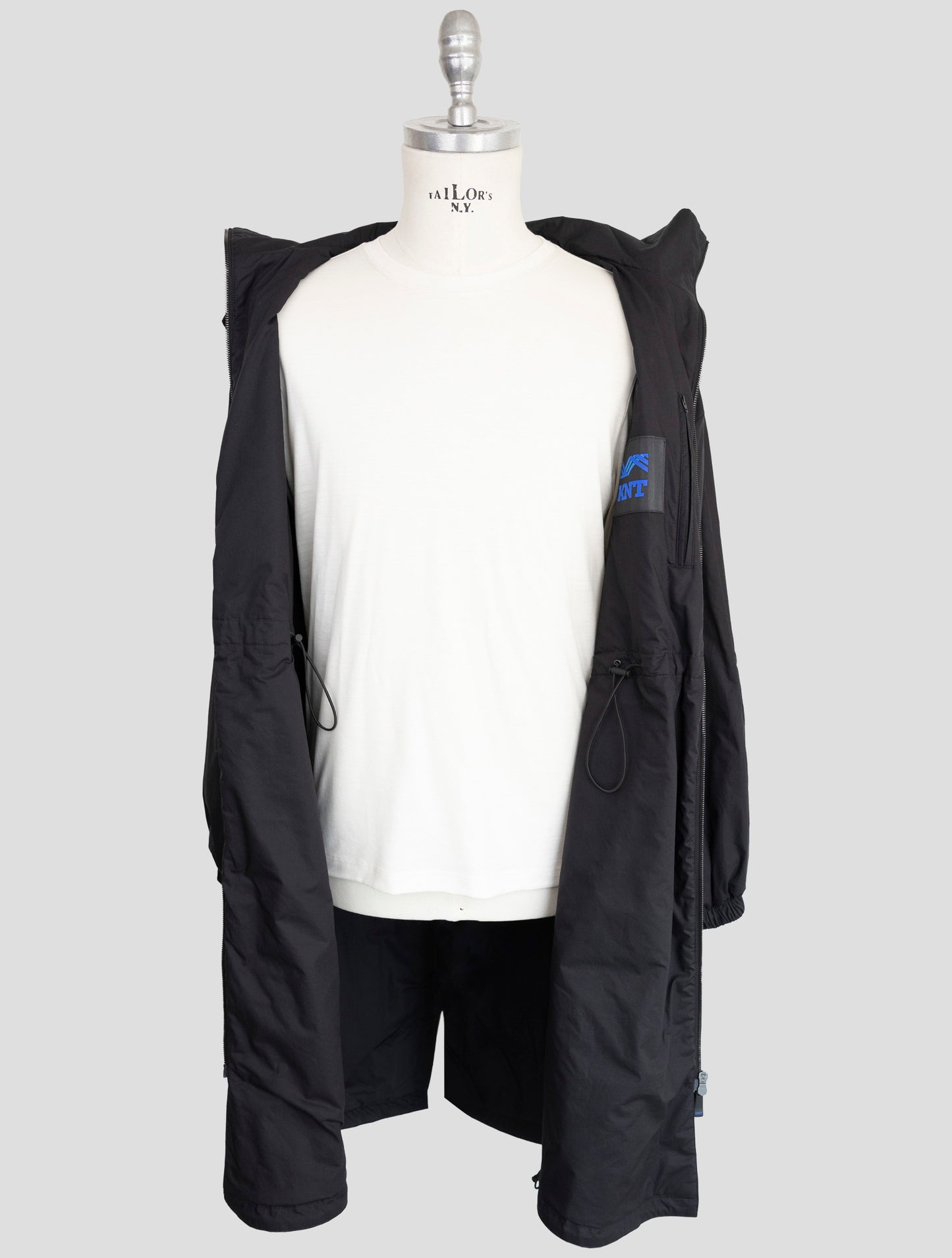 Kiton Knt Black Cotton Overoat