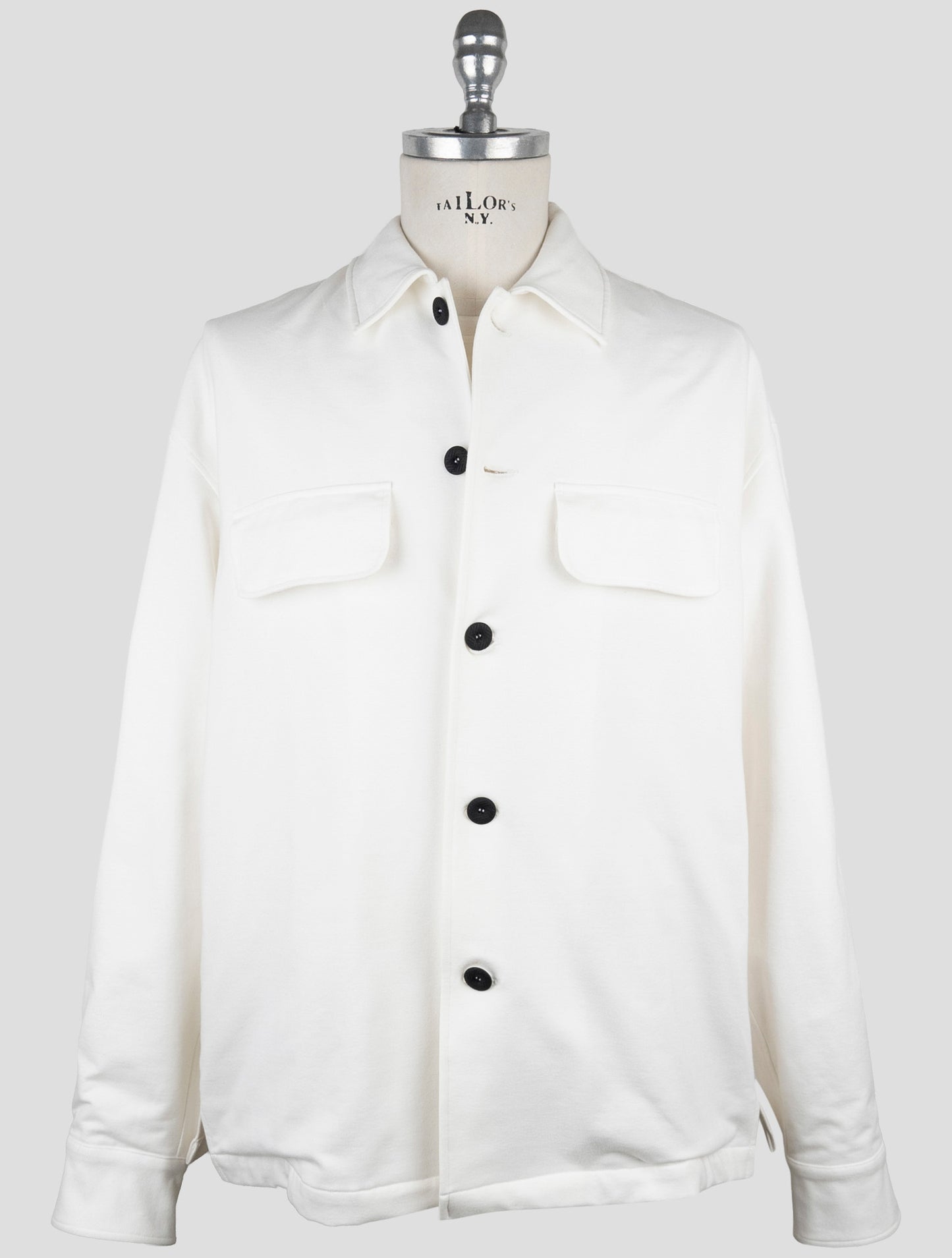 Kiton Knt White Cotton Ea Coat