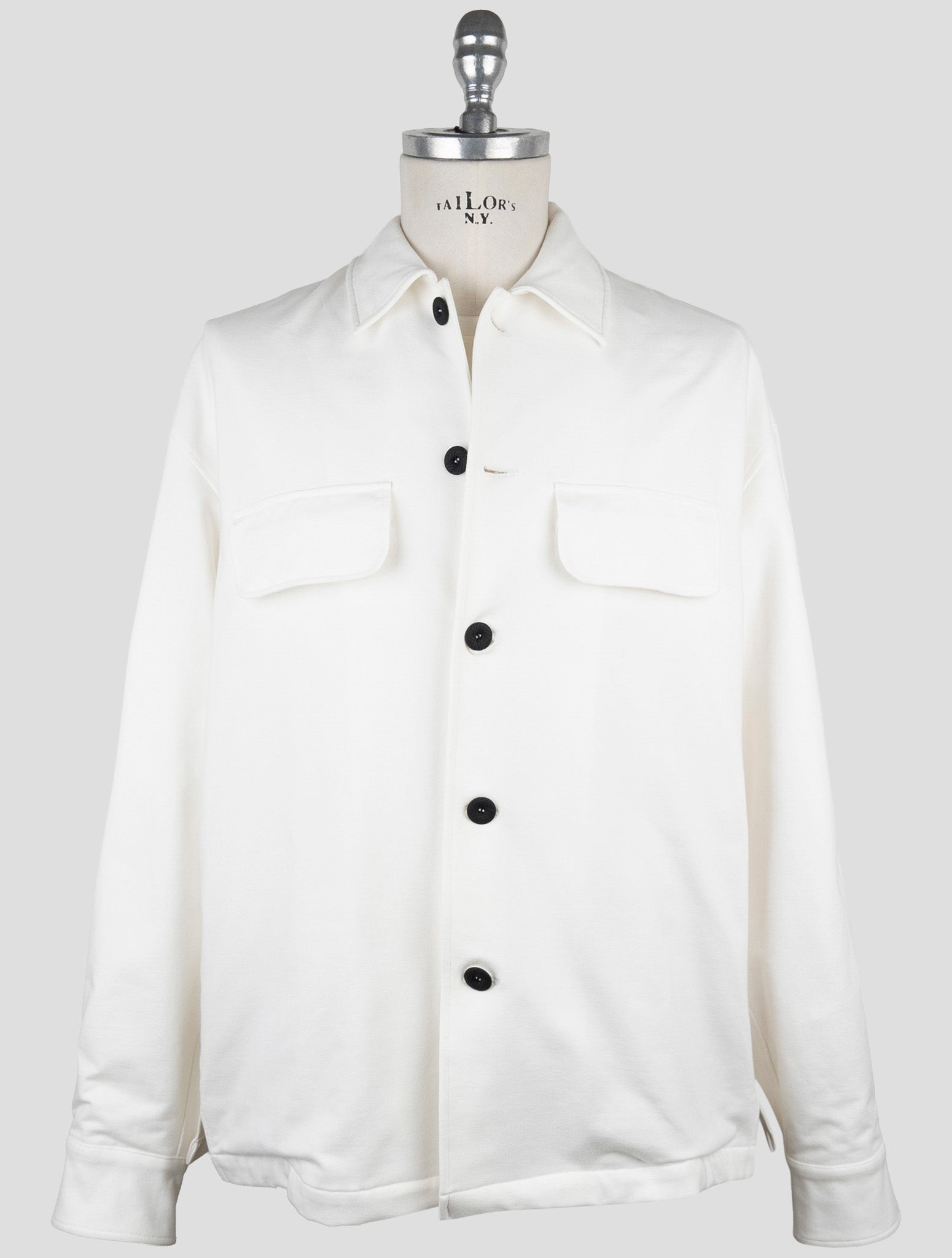 Kiton Knt White Cotton Ea Coat
