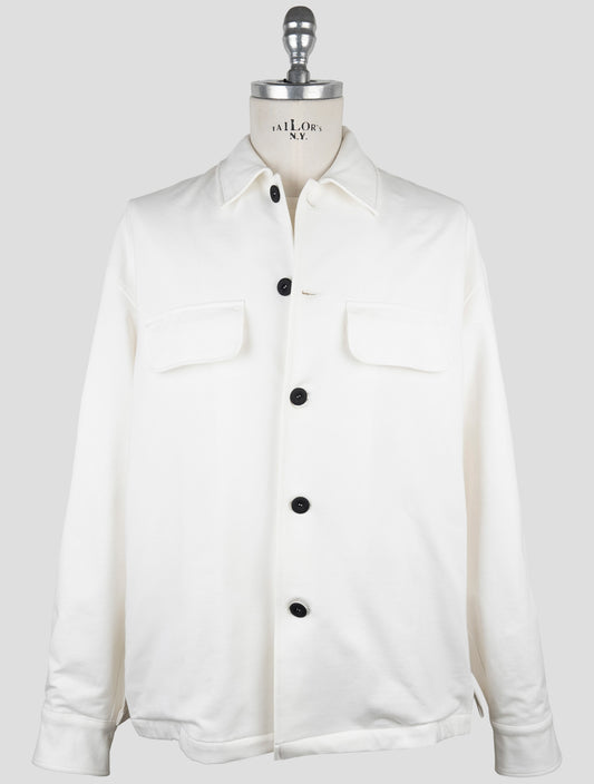 Kiton Knt White Cotton Ea Coat