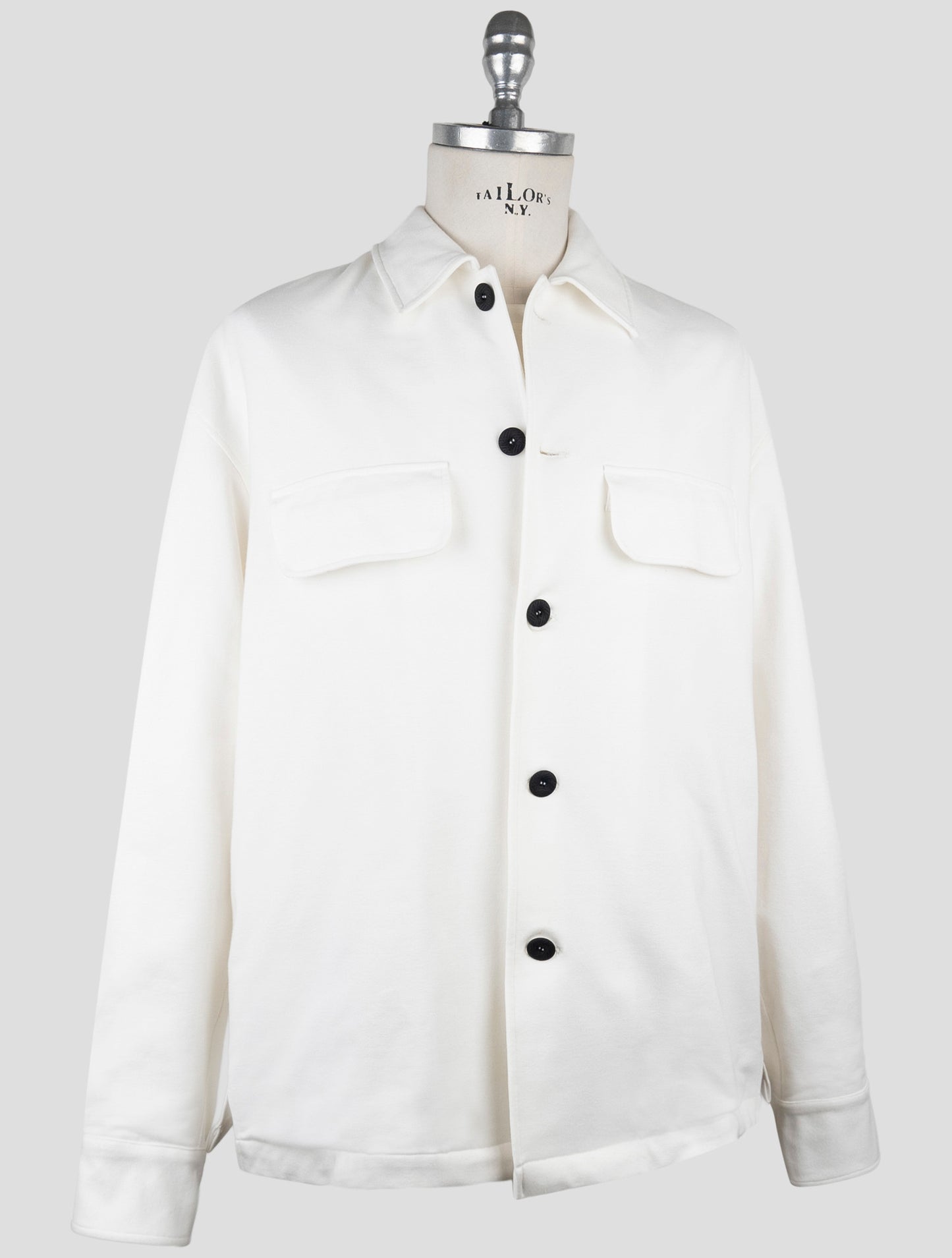 Kiton Knt White Cotton Ea Coat