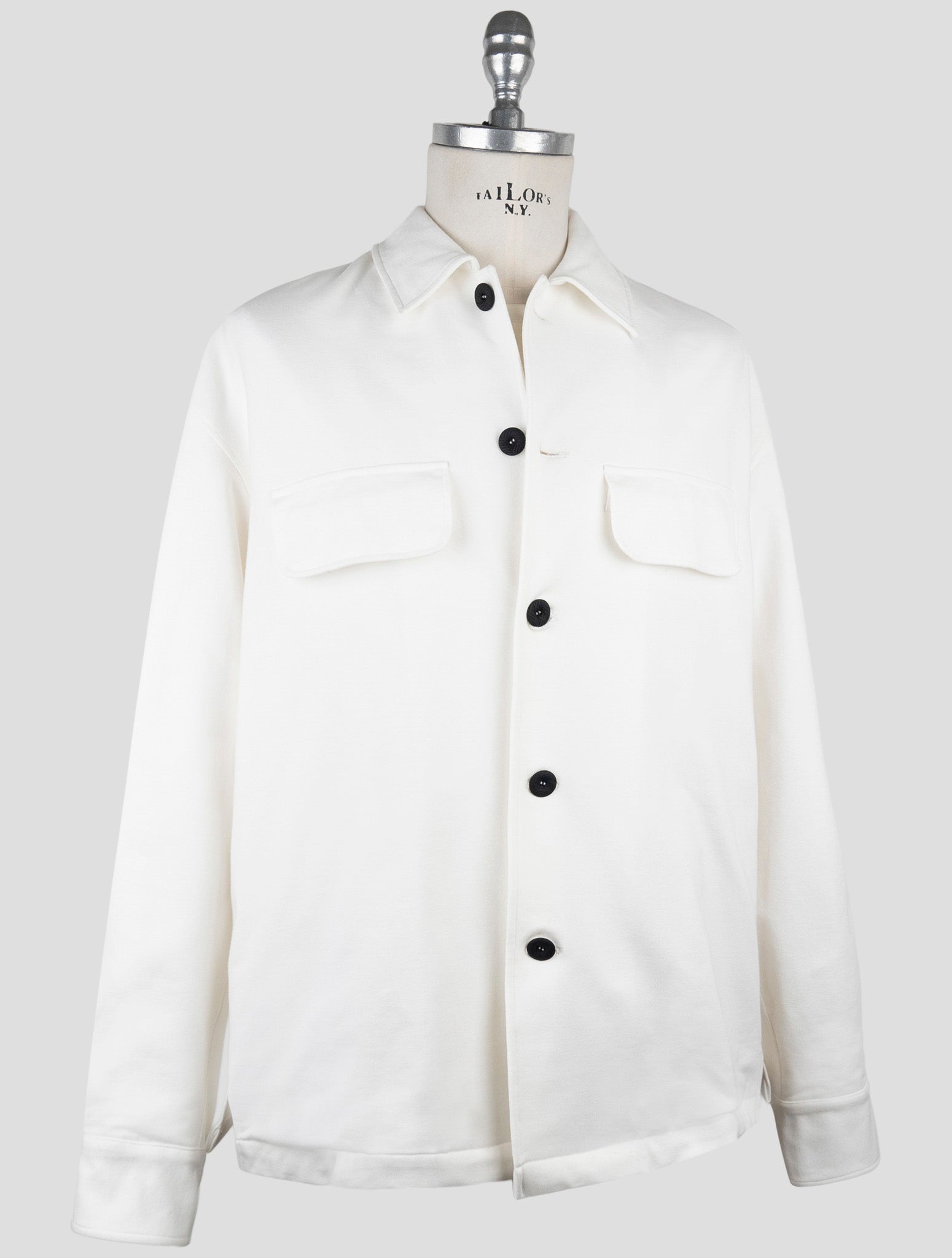 Kiton Knt White Cotton Ea Coat