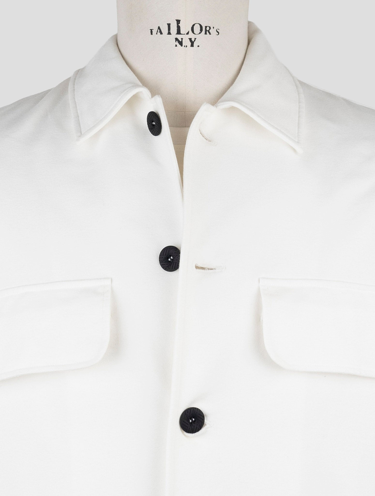 Kiton Knt White Cotton Ea Coat