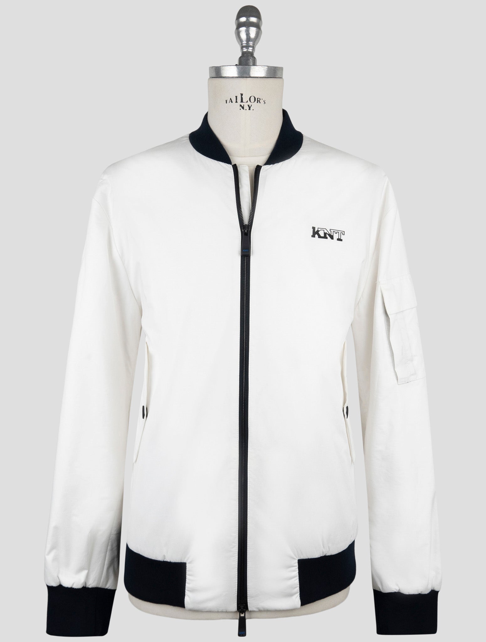 Kiton Knt White Cotton Coat