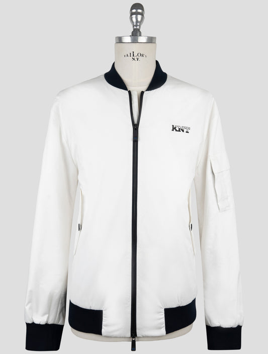 Kiton Knt White Cotton Coat
