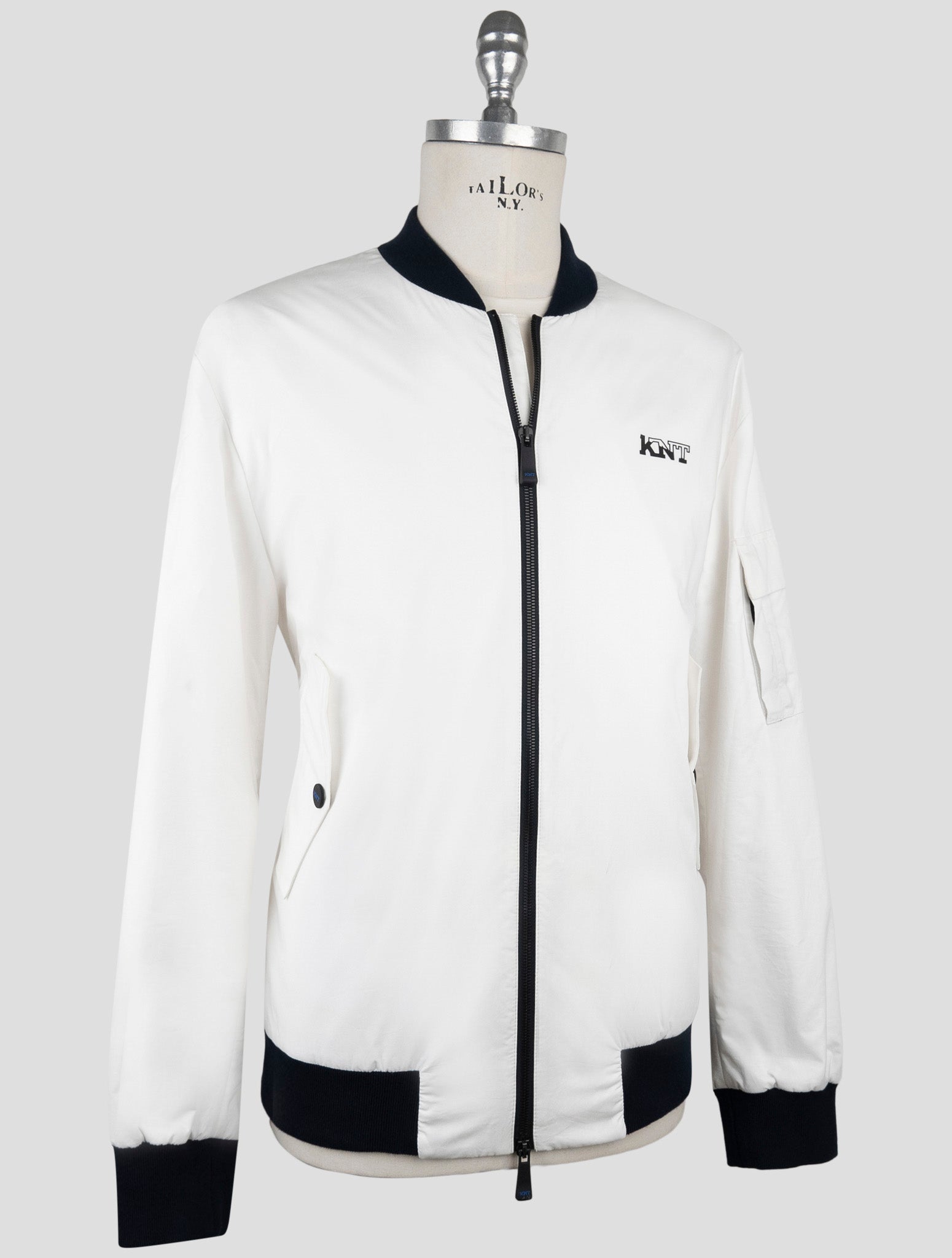 Kiton Knt White Cotton Coat