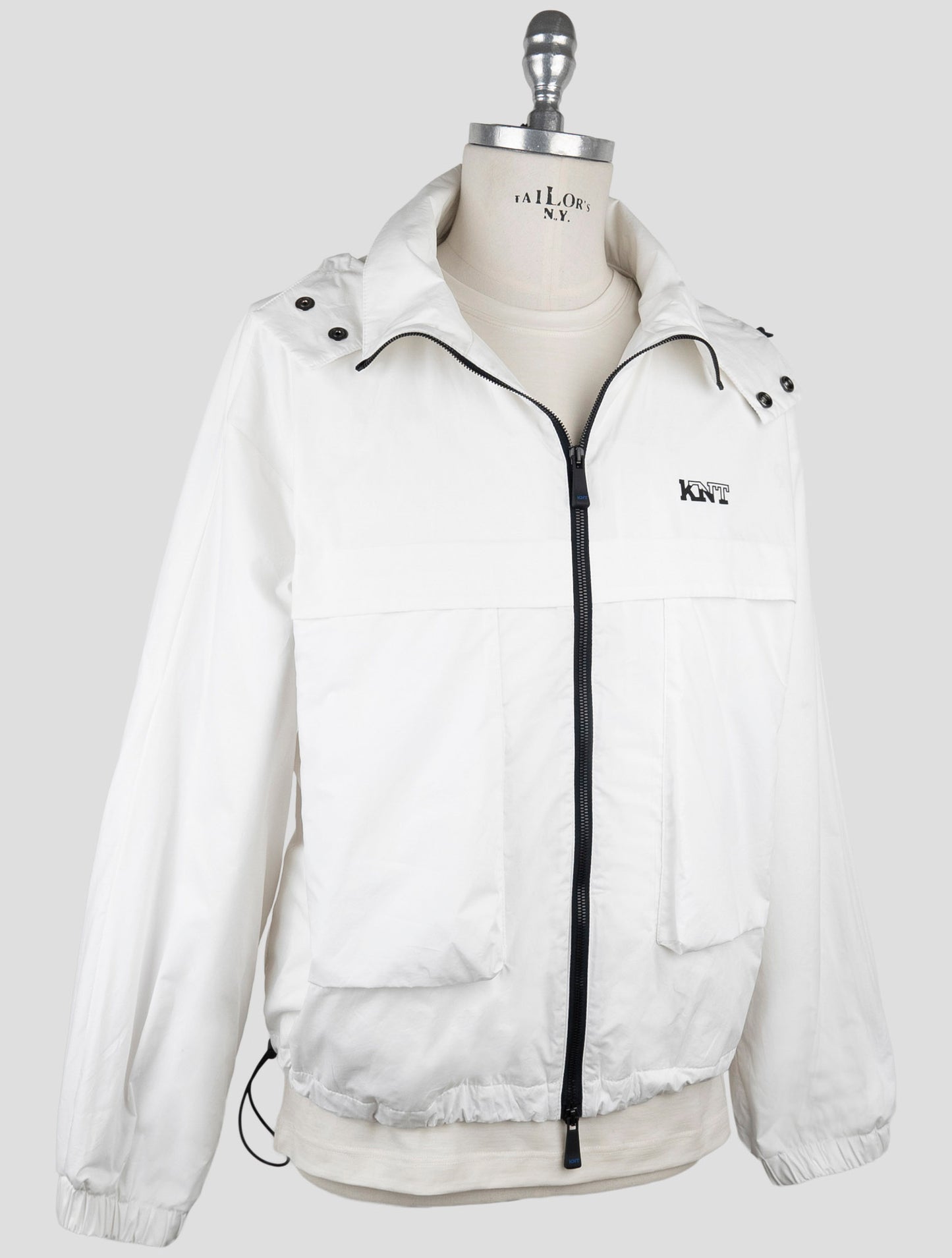 Kiton Knt White Cotton Coat
