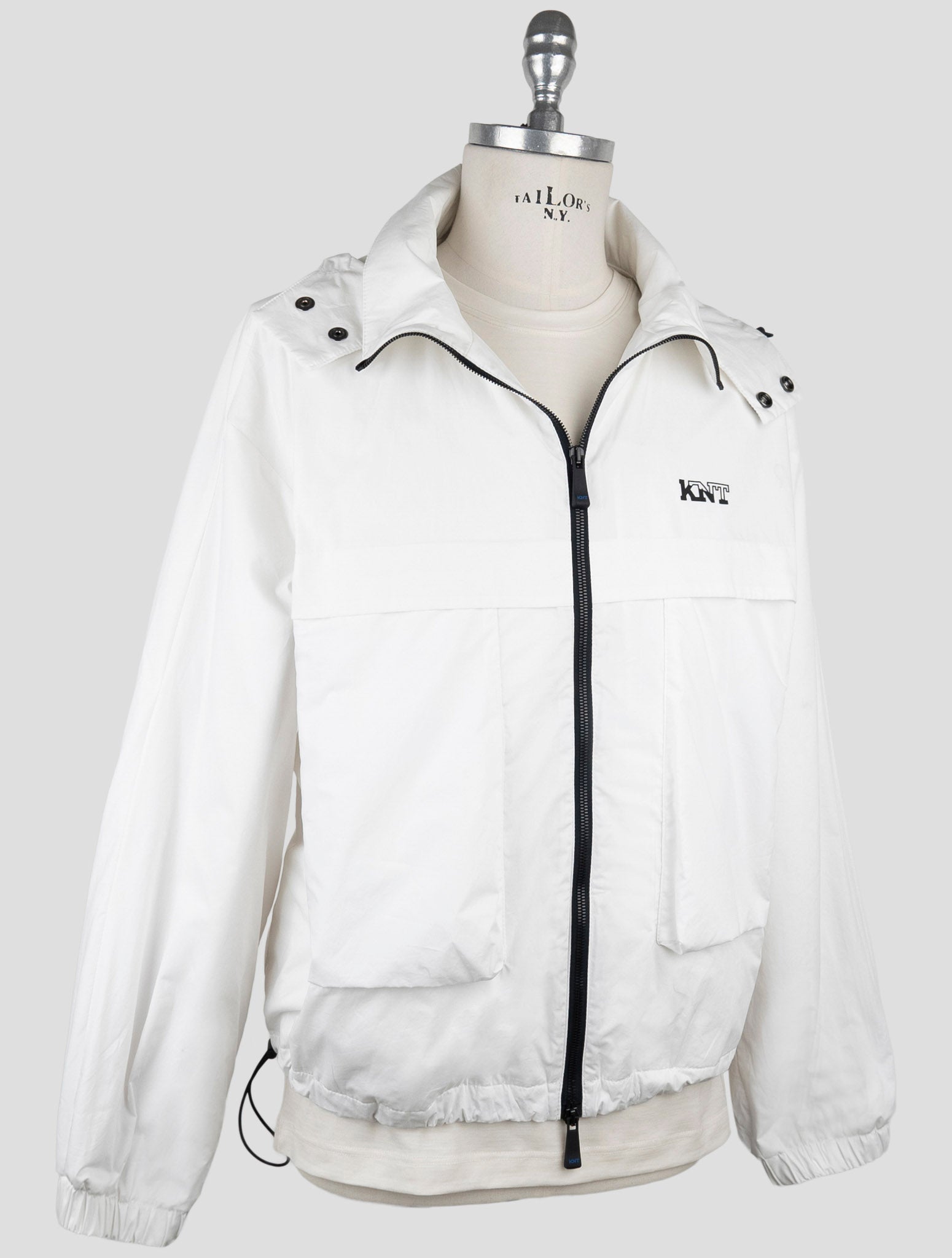 Kiton Knt White Cotton Coat