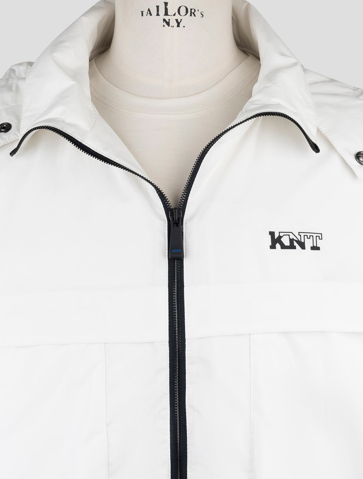 Kiton Knt White Cotton Coat