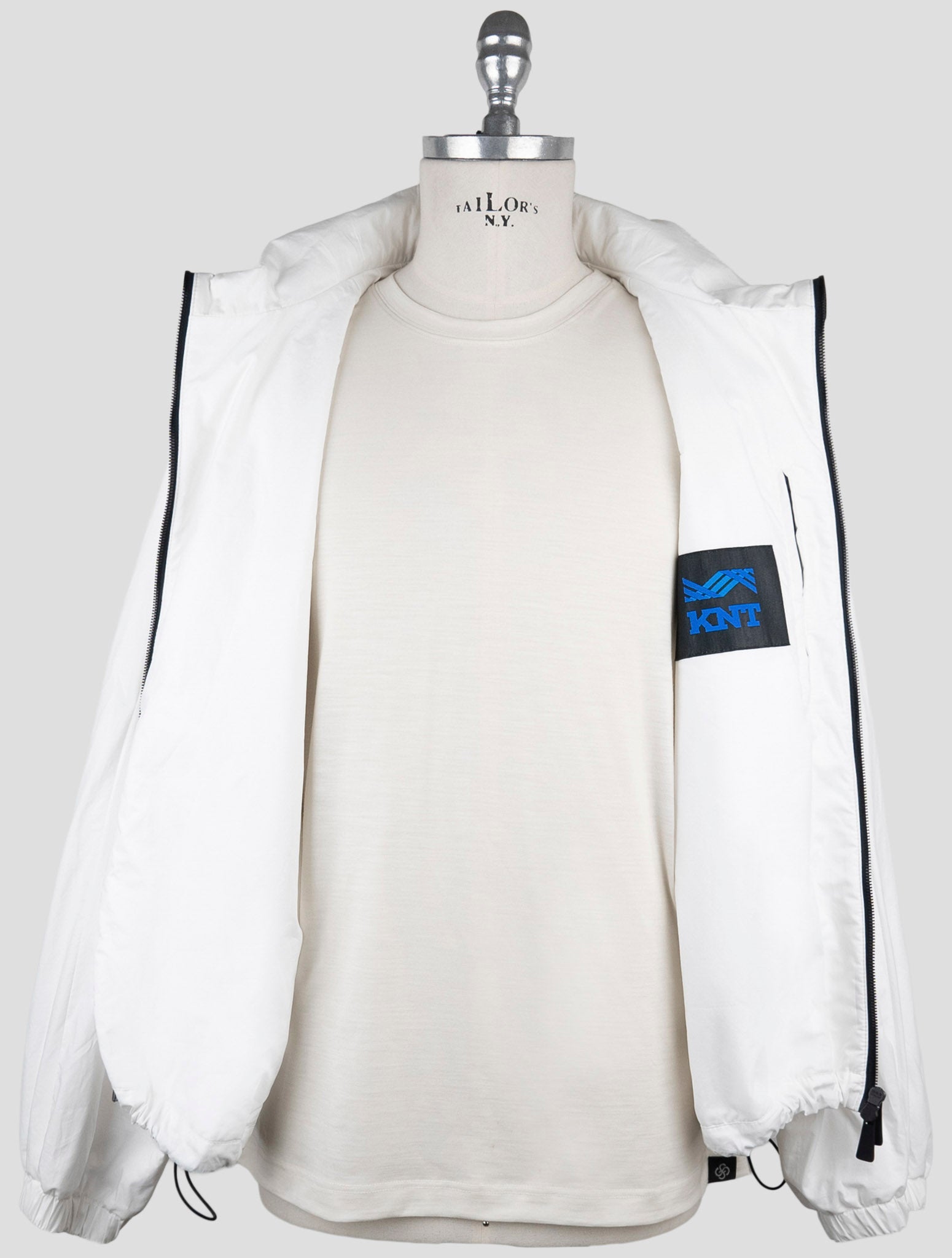 Kiton Knt White Cotton Coat