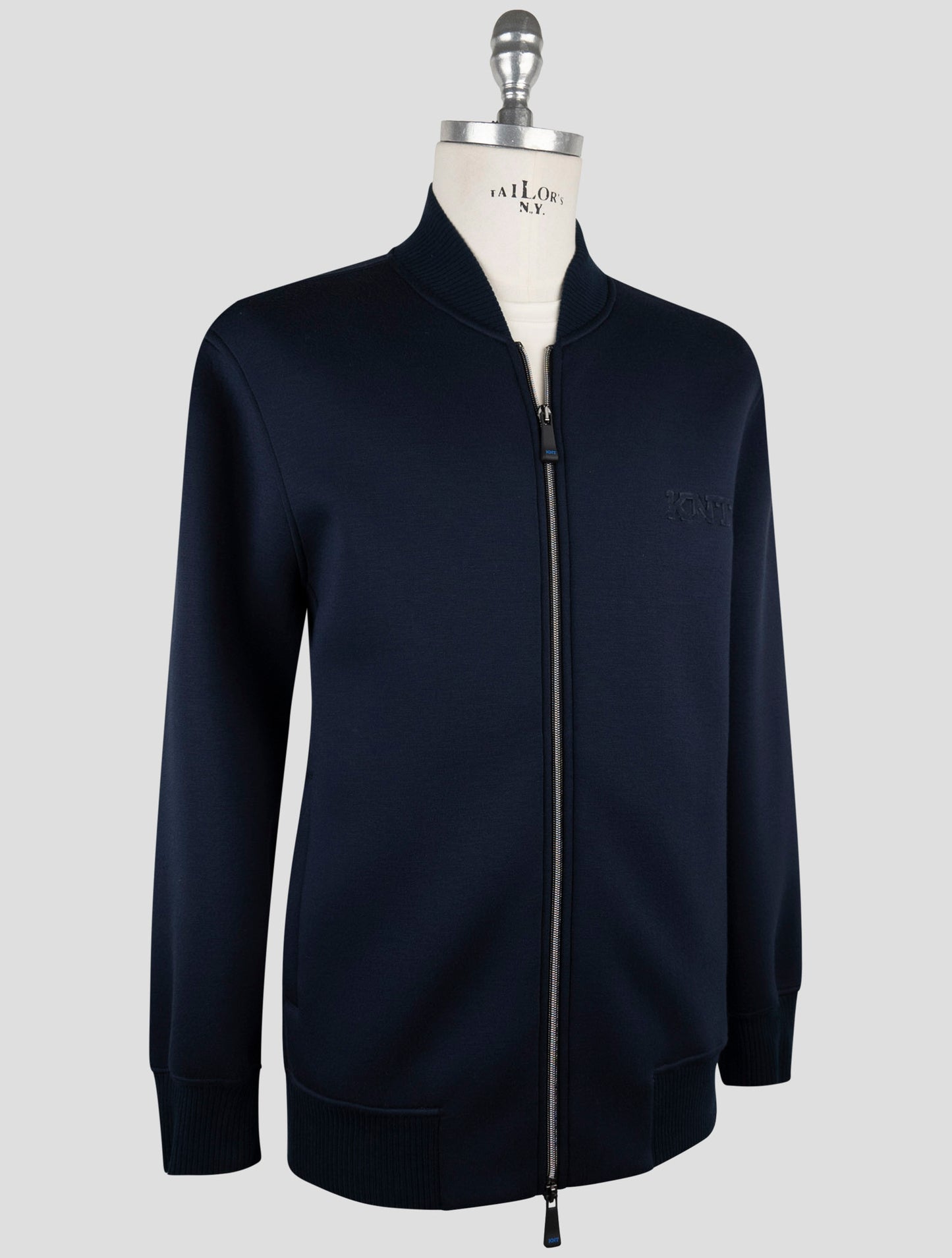 Kiton Knt Blue Viscose Ea Coat