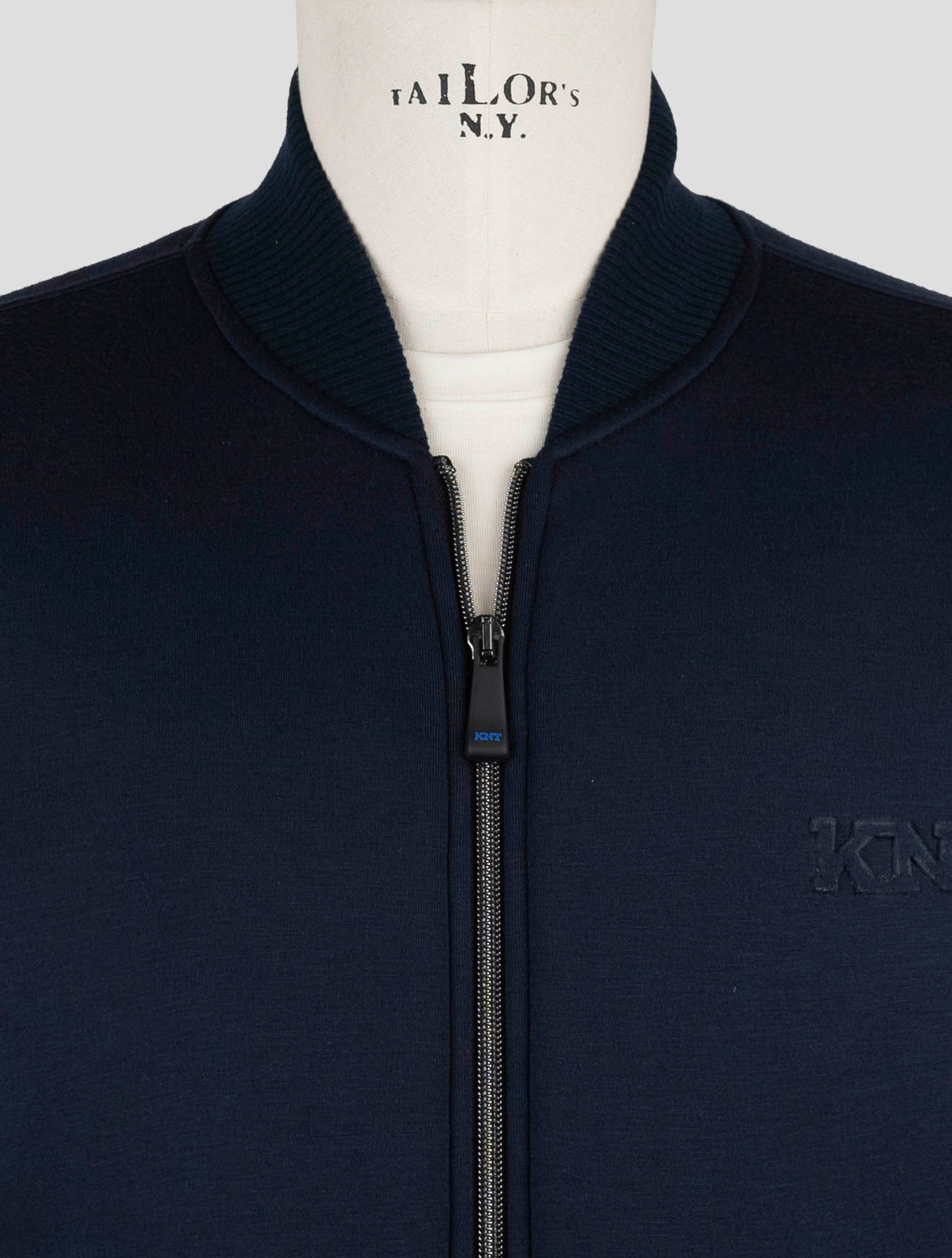 Kiton Knt Blue Viscose Ea Coat