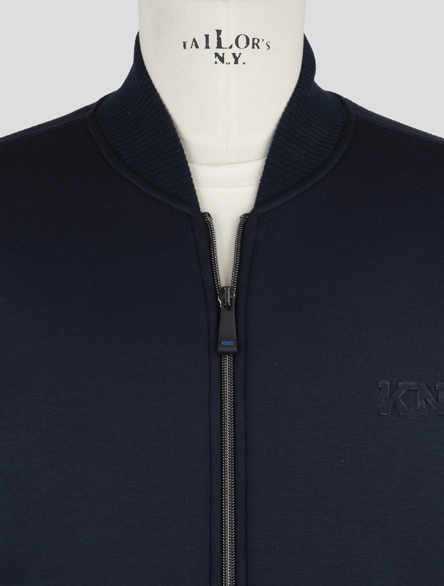 Kiton Knt Blue Viscose Ea Coat
