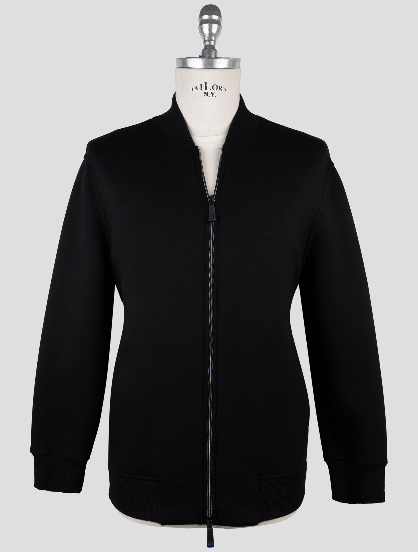 Kiton Knt Black Viscose Ea Coat