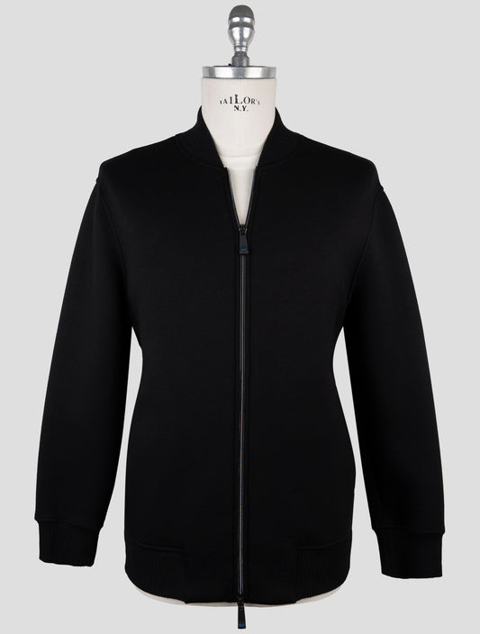 Kiton Knt Black Viscose Ea Coat