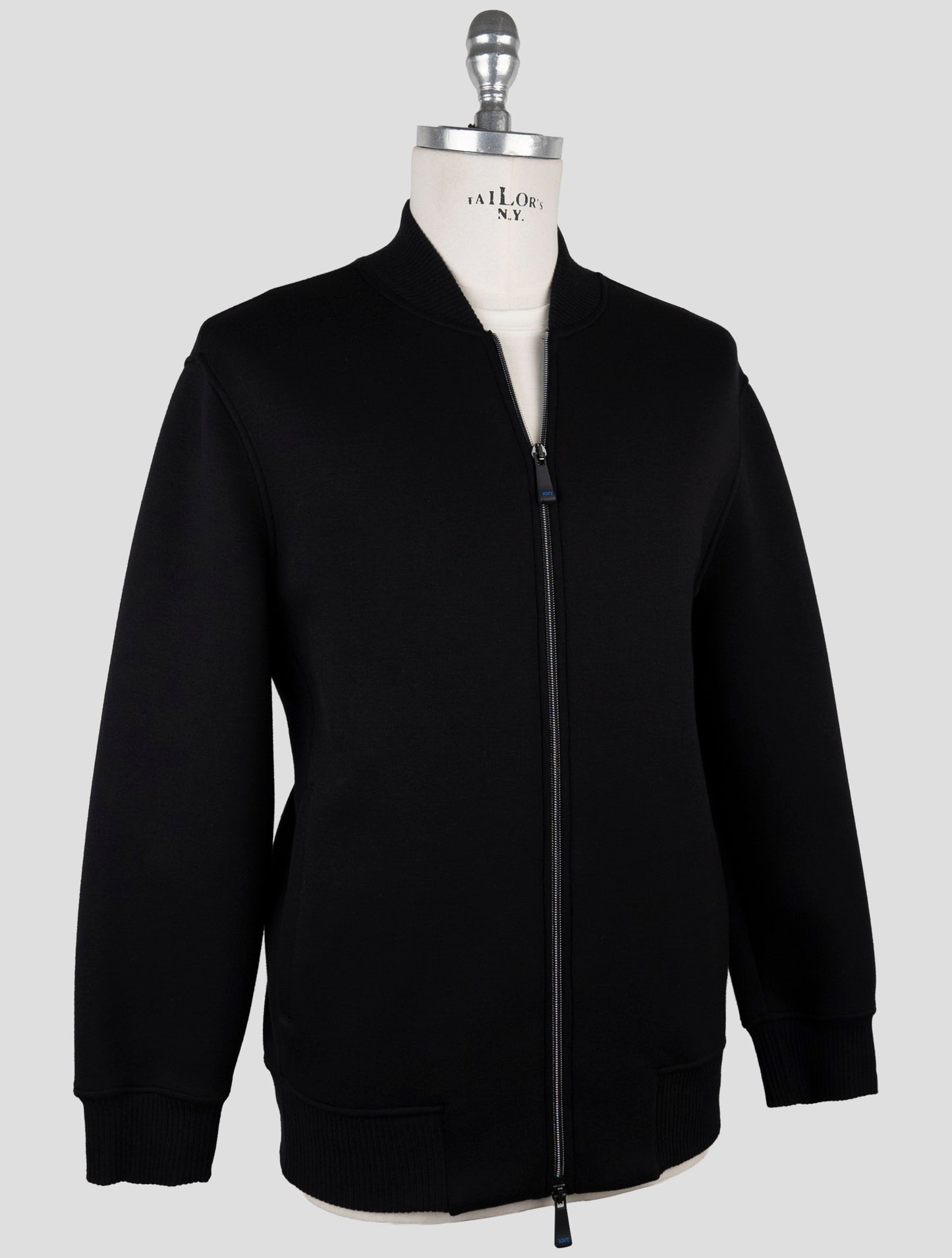 Kiton Knt Black Viscose Ea Coat
